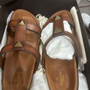 Valentino Men’s Runway Roman Stud Sandals